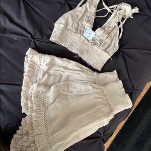 Two piece high waisted shirt set. NWT.